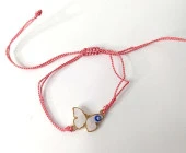 Bileklik Kelebek Nazarlı Kötü Göz Kovucu Ayarlanabilir İp Şans Bileklik Bijuteri Takı Halhal - 3