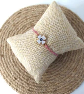 Bileklik Yonca Nazarlı Kötü Göz Kovucu Ayarlanabilir İp Şans Bileklik Bijuteri Takı Halhal - 1