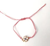 Bileklik Yonca Nazarlı Kötü Göz Kovucu Ayarlanabilir İp Şans Bileklik Bijuteri Takı Halhal - 3