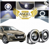 Peugeot 301 Uyumlu, Universal Mercekli Led Angel Sis Farı, 76mm Beyaz Renk - 1