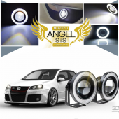 Volkswagen Golf 5 Uyumlu, Universal Mercekli Led Angel Sis Farı, 76mm Beyaz Renk - 1