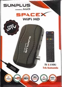 SUNPLUS DAHİLİ WİFİ FULL HD TKGS ÇANAKSIZ MİNİ UYDU ALICISI KIRMIZI UYDU 2 YIL ÜCRETSİZ SERVER - 1