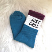 Just Chill Yazılı Renkli Çorap - 1