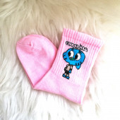 Pembe Gumball Kolej Çorap - 1