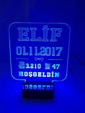 3D HOŞGELDİN BEBEK GECE LAMBASI MODEL 1 - 3