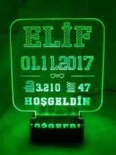 3D HOŞGELDİN BEBEK GECE LAMBASI MODEL 1 - 4
