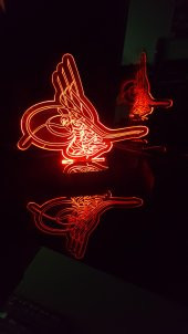 3D GECE LAMBASI KİŞİYE ÖZEL TUĞRA - 2