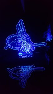 3D GECE LAMBASI KİŞİYE ÖZEL TUĞRA - 3