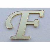 Benim Marifetlerim F Harfi Altın Aynalı Pleksi 4 cm - 1