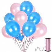 Benim Marifetlerim Metalik Pembe Mavi Balon 12 inch 5 Adet - 1