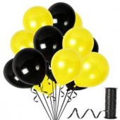 Benim Marifetlerim Metalik Sarı Siyah Balon 12 inch 15 Adet - 1