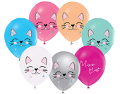 Benim Marifetlerim Miss Cat Baskılı Balon 12 inch 25 Adet - 1