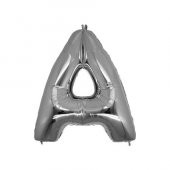 Benim Marifetlerim A Harfi Gümüş Folyo Balon 40 İnch 90 cm - 1