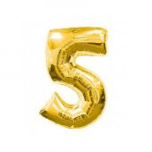 Benim Marifetlerim 5 Rakamı Altın Folyo Balon 16 inch 40 cm - 1