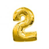 Benim Marifetlerim 2 Rakamı Altın Folyo Balon 16 inch 40 cm - 1
