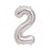 Benim Marifetlerim 2 Rakamı Gümüş Folyo Balon 16 inch 40 cm - 1
