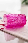 Akrilik Pembe Tekli Kısa Bardak & Su Meşrubat Kahve Yanı Bardağı 400 ml ( Cam Değildir ) - 2