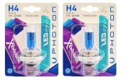 PHOTON H4 12V 6055W XEN VİSİON BEYAZ IŞIK AMPÜL TAKIMI (2 ADET) - 1