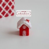 Dekoratif Kış Evi No:3 - 3,5x3cm - 2