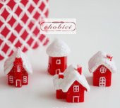 Dekoratif Kış Evi No:3 - 3,5x3cm - 3