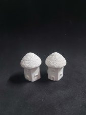 Dekoratif Kış Evi 2 li Set - 4x2,5cm + 4x2,5cm - 1