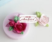 Yapraklı Gül Çiçek 6x4,5cm thumbnail 2