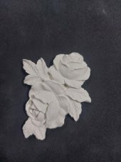 Yapraklı İki Güllü Çiçek 11x8,5cm - 1