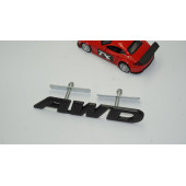 DK AWD All Wheel Drive Ön Panjur Siyah Metal 3D Yazı Logo thumbnail 3