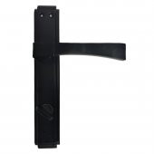 Hira Babil Gül Mat Siyah Kapı Kolu Alüminyum Wc - 1