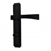 Hira Babil Gül Mat Siyah Kapı Kolu Alüminyum Wc - 2