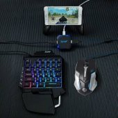 3 in 1 Pubg Mobil Oyuncu Klavye Mouse Seti Telefon Stantlı Bluetooth Bağlantılı - 1