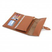 PRS Kadın Cüzdan Soft Dokulu Yumuşak Deri Cep Telefon Ve Para Bölmeli Kartlık Yağmur Model - 4