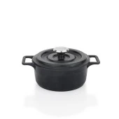 Schafer Retro Cast Mini Döküm Tencere Seti 5 Parça-Siyah - 7