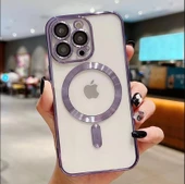 iPhone 14 Pro Max Kılıf Kamera Korumalı Magsafe Parlak Luxury thumbnail 6