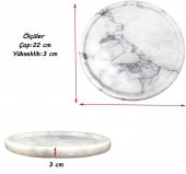 Oymalı Leylak Mermer Çok Amaçlı Stand Organizer 22CM - 4