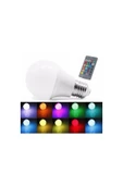 Home Uzaktan Kumandalı Renk Değiştiren Ampul Rgb 9w Beyaz Dahil 16 Renkli - 4