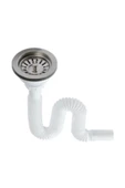 Çöpmak Lavabo Sifonu Geniş Ağızlı Lavabo Gider Borusu - 1