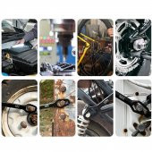 Çift Ağızlı Evrensel Kendinden Sıkma Çok Amaçlı Anahtar Çelik İngiliz Torx Cırcır Anahtarı 6-13 / 14-22 mm - 4