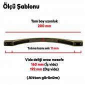 Çekmece Mutfak Dolap Kapak Kulpu Kulbu 160-192 mm Antik Sarı Metal Kulp - 2