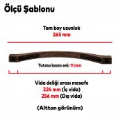 Çekmece Mutfak Dolap Kapak Kulpu Kulbu 224-256 mm Antik Bakır Metal Kulp thumbnail 2