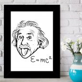 Albert Einstein Tasarımlı İsim Yazılı Çerçeve -15 - 1