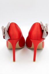 Kadın Taş Kurdele Detaylı Stiletto - 4