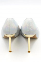 Kadın Parlak Saten Gold Topuk Detaylı Stiletto - 10