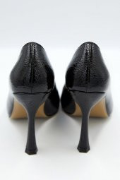 Kadın Desenli Rugan Gold Detaylı Stiletto - 4