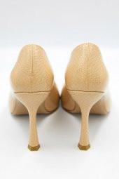 Kadın Desenli Rugan Gold Detaylı Stiletto - 10