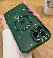 iPhone 13 Pro Max Kılıf Kamera Korumalı Magsafe Parlak Luxury - 10
