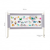 Kademeli Yükseklik Ayarlanabilir (Extra Yüksek) Yatak Bariyeri 150 cm En x (64-94) cm Yükseklik - 2