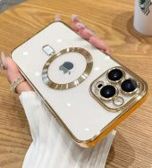 iPhone 11 Pro Max Kılıf Kamera Korumalı Magsafe Parlak Luxury - 3