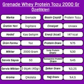 Grenade Whey Protein Tozu Çikolata Aromalı 2000 Gr 50 Servis Shaker ve Havlu Hediye - 5