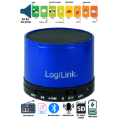 Logilink SP0051 Speaker Bluetooth Micro SD BLUE - 1